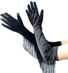 Женские длинные перчатки V51, черные цена и информация | Женские перчатки | pigu.lt