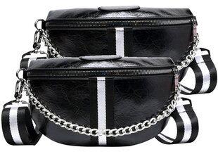 Женская сумка на талию VC17, черная цена и информация | Женская сумка Bugatti | pigu.lt