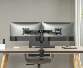 Universalus stalo dvigubas monitoriaus stovas kaina ir informacija | Monitorių laikikliai | pigu.lt