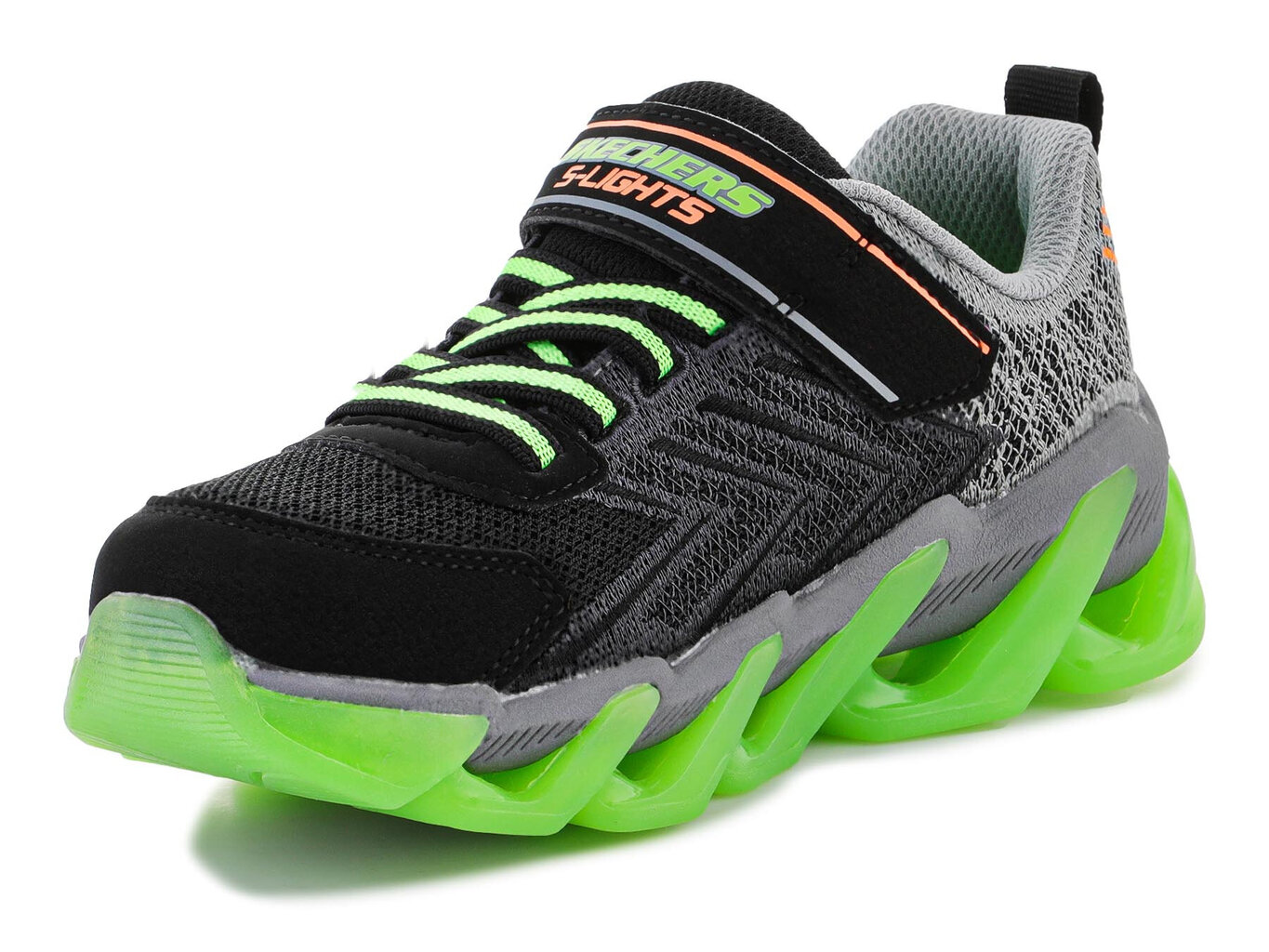 Laisvalaikio batai vaikams Skechers S Lights Mega Surge 400130L-BKLM 30155-437, juodi цена и информация | Sportiniai batai vaikams | pigu.lt