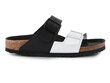 Birkenstock šlepetės moterims Arizona Split 1019712, juodos/baltos kaina ir informacija | Šlepetės moterims | pigu.lt