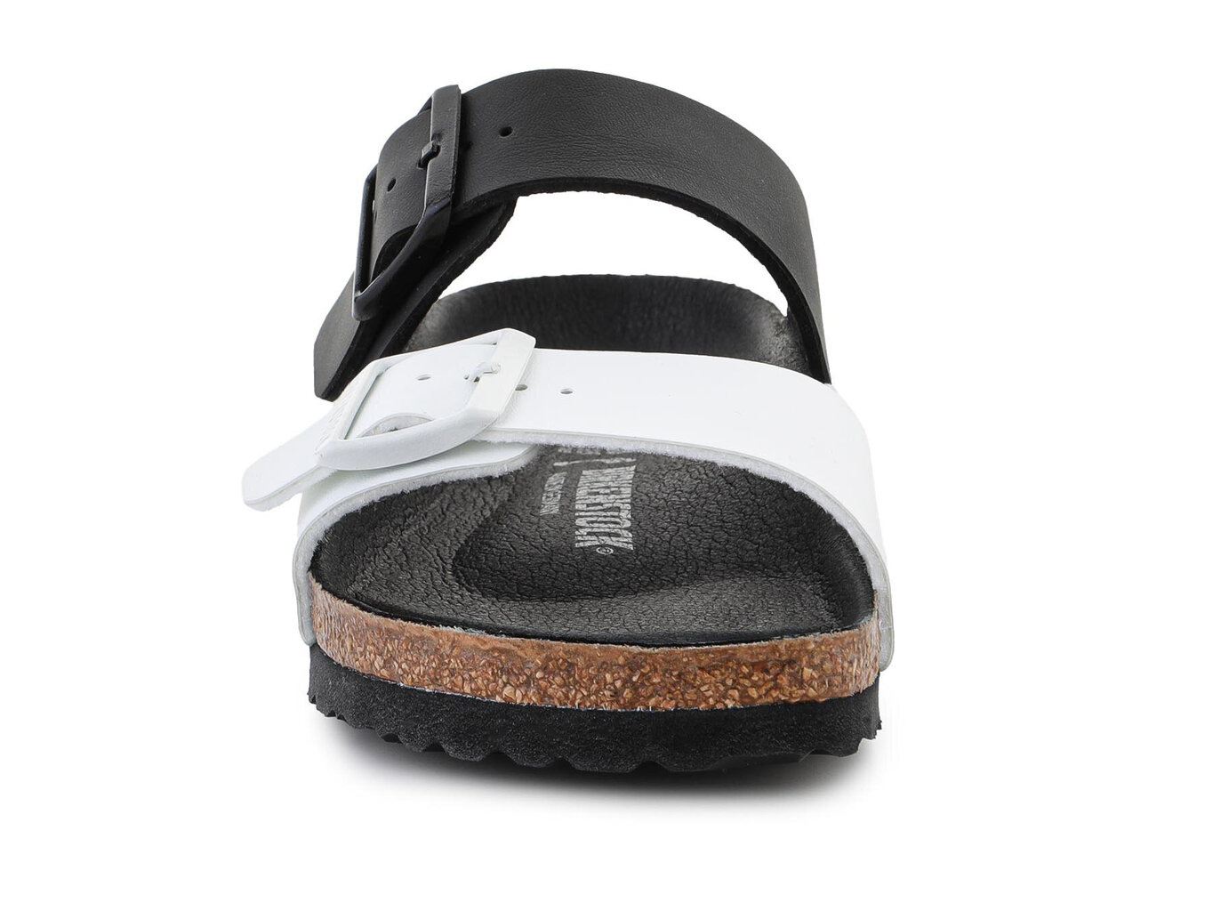 Birkenstock šlepetės moterims Arizona Split 1019712, juodos/baltos kaina ir informacija | Šlepetės moterims | pigu.lt