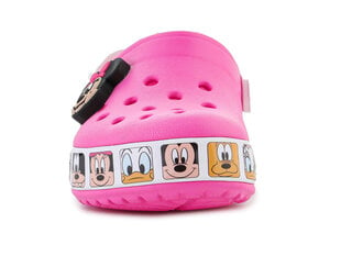 Crocs šlepetės vaikams Minnie Mouse Band Kids Clog 207720-6QQ 30201-479, rožinės kaina ir informacija | Šlepetės, kambario avalynė vaikams | pigu.lt