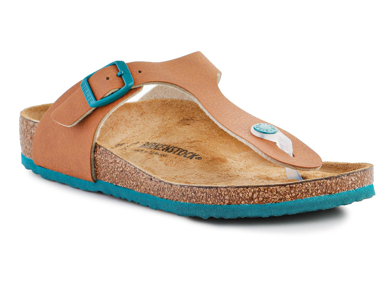 Šlepetės vaikams Birkenstock Gizeh 1024337 30245-435, rudos kaina ir informacija | Šlepetės, kambario avalynė vaikams | pigu.lt