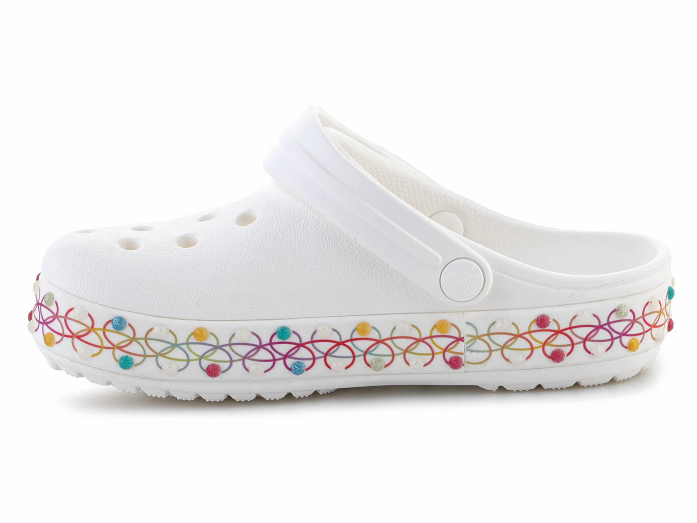 Crocs šlepetės vaikams Crocband Stretch CTG 208270-94S 30367-482, baltos kaina ir informacija | Šlepetės, kambario avalynė vaikams | pigu.lt