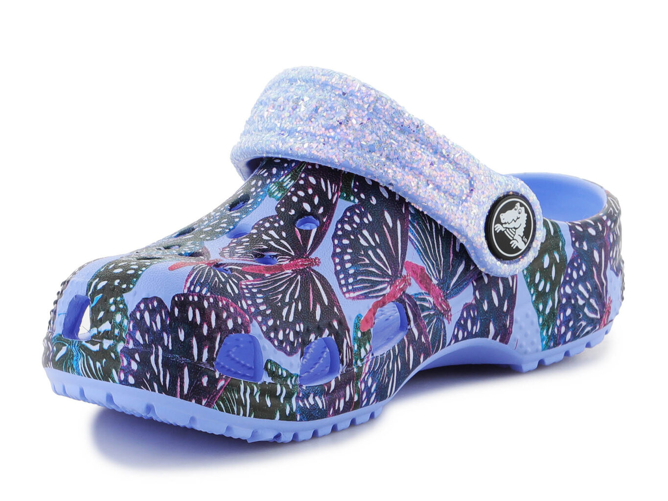 Crocs šlepetės vaikams Classic Butterfly Clog T Moon Jelly 208300-5Q7 30406-484, mėlynos цена и информация | Šlepetės, kambario avalynė vaikams | pigu.lt