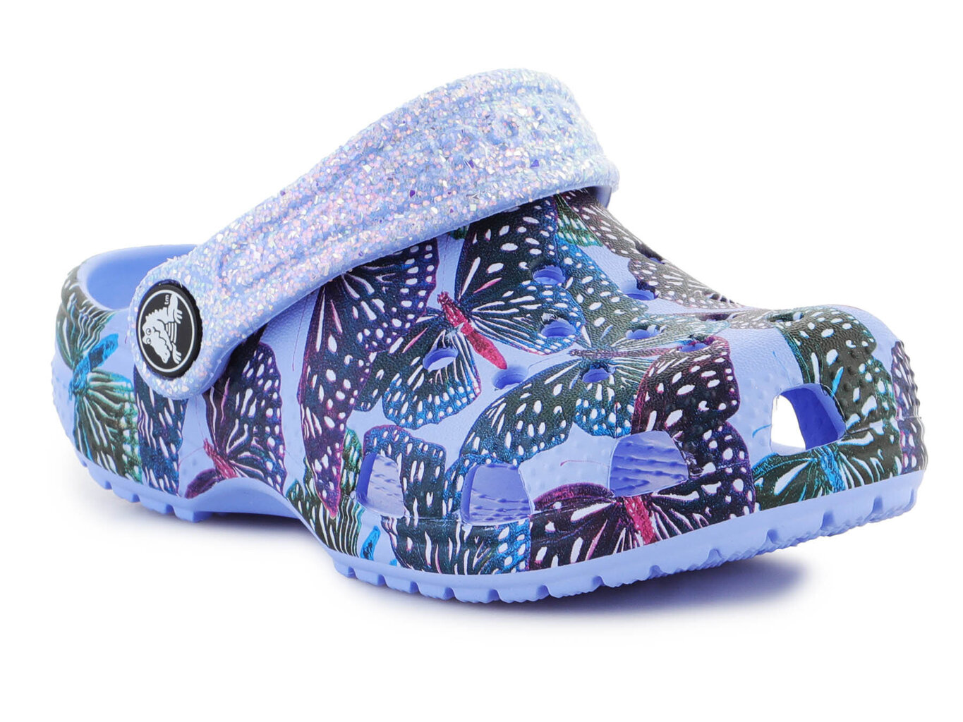 Crocs šlepetės vaikams Classic Butterfly Clog T Moon Jelly 208300-5Q7 30406-484, mėlynos kaina ir informacija | Šlepetės, kambario avalynė vaikams | pigu.lt