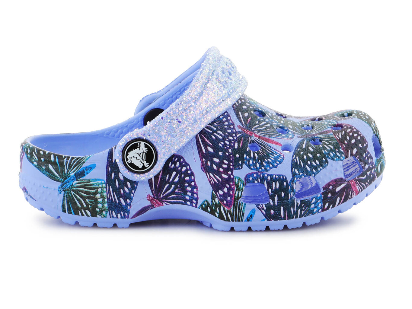 Crocs šlepetės vaikams Classic Butterfly Clog T Moon Jelly 208300-5Q7 30406-484, mėlynos kaina ir informacija | Šlepetės, kambario avalynė vaikams | pigu.lt