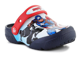 Crocs šlepetės vaikams Avengers Patch Clog 207068-410 30420-482, mėlynos цена и информация | Детские тапочки, домашняя обувь | pigu.lt