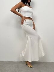 Атласная юбка для женщин, белая цена и информация | Юбки | pigu.lt