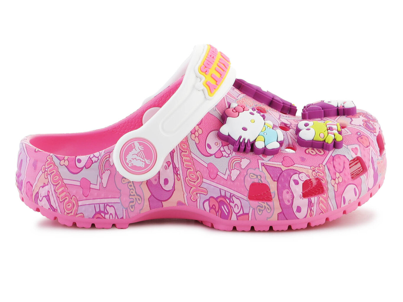 Crocs šlepetės vaikams Classic Hello Kitty 208025-680 30646-484, rožinės kaina ir informacija | Šlepetės, kambario avalynė vaikams | pigu.lt