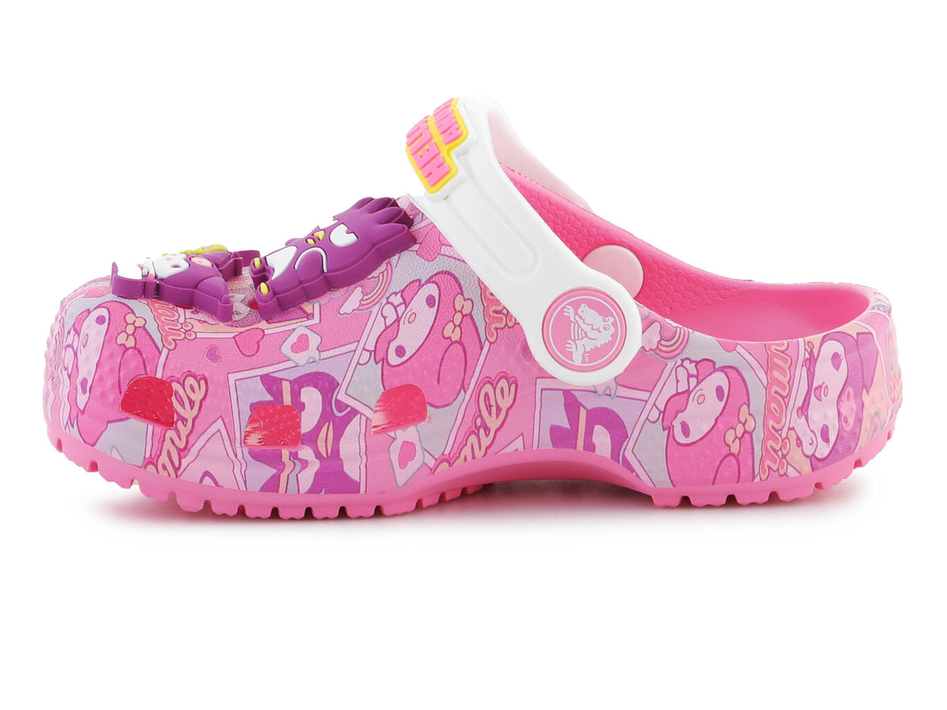 Crocs šlepetės vaikams Classic Hello Kitty 208025-680 30646-484, rožinės kaina ir informacija | Šlepetės, kambario avalynė vaikams | pigu.lt