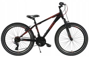 Vaikiškas dviratis Kands Lorenzo 24", juodas/raudonas kaina ir informacija | Dviračiai | pigu.lt