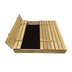 Smėlio dėžė su patiesalu Bonus Orbis, ruda, 140x140 cm kaina ir informacija | Smėlio dėžės, smėlis | pigu.lt
