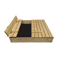 Smėlio dėžė su patiesalu Bonus Orbis, ruda, 160x160 cm kaina ir informacija | Smėlio dėžės, smėlis | pigu.lt