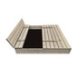 Smėlio dėžė su patiesalu Bonus Orbis, pilka, 140x140 cm цена и информация | Smėlio dėžės, smėlis | pigu.lt