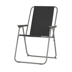 Складное кресло для отдыха, черное цена и информация | Садовые стулья, кресла, пуфы | pigu.lt
