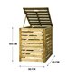 Medinė kompostavimo dėžė, 650 l цена и информация | Komposto dėžės, lauko konteineriai | pigu.lt