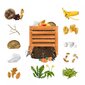 Medinė kompostavimo dėžė, 650 l цена и информация | Komposto dėžės, lauko konteineriai | pigu.lt