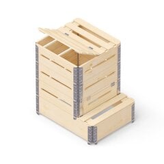 Medinė kompostavimo dėžė, 270 l kaina ir informacija | Komposto dėžės, lauko konteineriai | pigu.lt