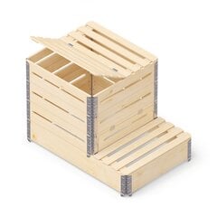 Medinė kompostavimo dėžė, 520 l цена и информация | Уличные контейнеры, контейнеры для компоста | pigu.lt