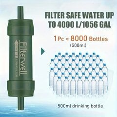 Система фильтрации вода Filterwell, зеленый цена и информация | Другой туристический инвентарь | pigu.lt