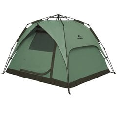 Полуавтоматическая четырехместная палатка Naturehike Cape5 Square, зелёная цена и информация | Палатки | pigu.lt