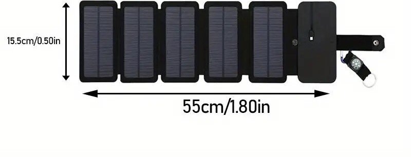 Nešiojama sulankstoma saulės baterija su 5V 2.1A USB išvestimi kaina ir informacija | Komponentai saulės jėgainėms | pigu.lt