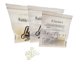 Ортодонтические эластики Rabbit Medium, 3 х 100 шт, 5 мм. цена и информация | Зубные щетки, пасты | pigu.lt