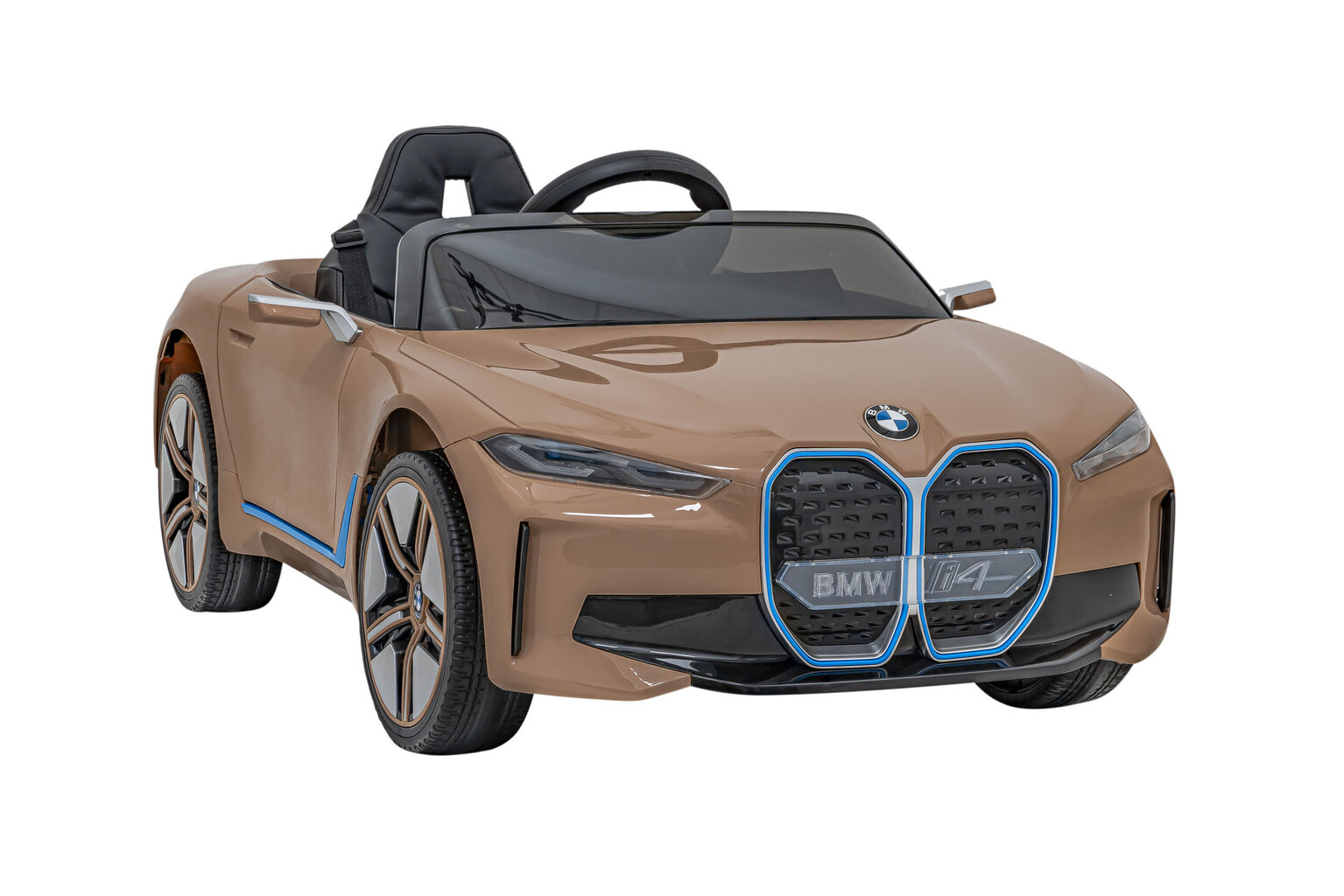 Vienvietis vaikiškas elektromobilis BMW I4, gold цена и информация | Elektromobiliai vaikams | pigu.lt