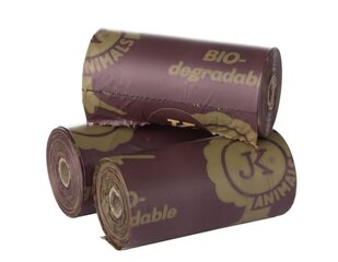 Ekskrementų maišeliai JK Animals BIO-degradable, 3x15 vnt. kaina ir informacija | Priežiūros priemonės gyvūnams | pigu.lt