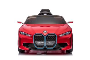 Vienvietis vaikiškas elektromobilis BMW I4, raudonas kaina ir informacija | Elektromobiliai vaikams | pigu.lt