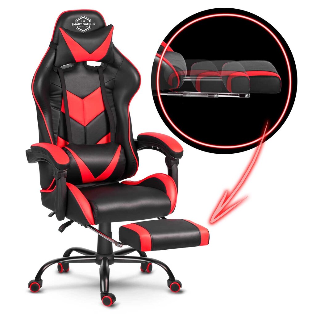 Žaidimų kėdė Sofotel Cerber, raudona цена и информация | Biuro kėdės | pigu.lt