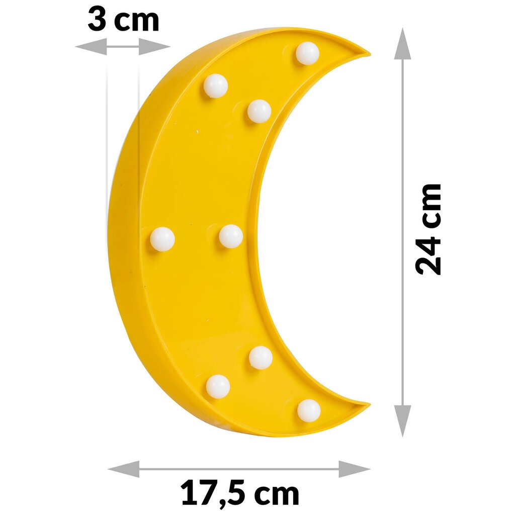 Nukido vaikiškas naktinis šviestuvas Mėnulis 740920 kaina ir informacija | Vaikiški šviestuvai | pigu.lt