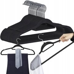 Вешалки для одежды, черные, 20 шт. цена и информация | Вешалки и мешки для одежды | pigu.lt