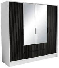 Шкаф Norel 200, черный/белый цена и информация | Шкафы | pigu.lt