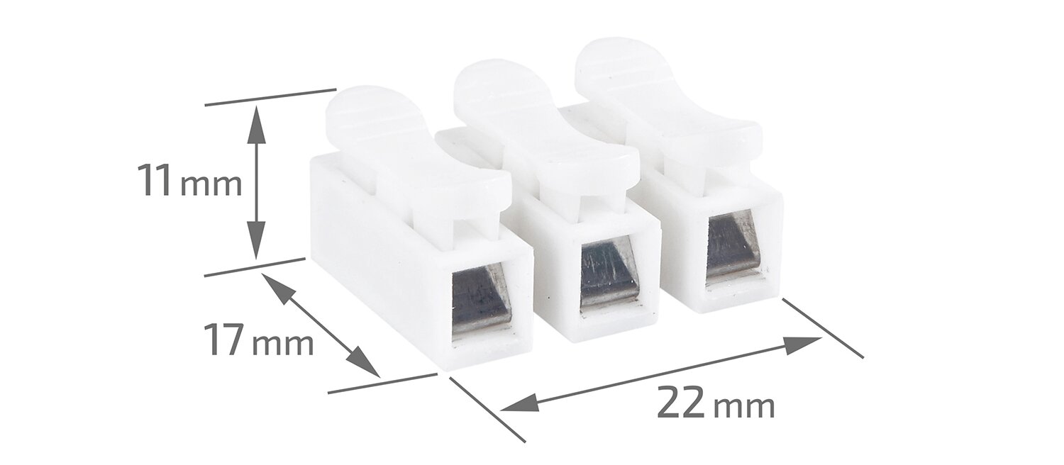 Greito jungimo jungtis CMK823_1.5/3 - per - 3x 0,2- 1,5 mm² - 100 vnt. kaina ir informacija | Tekstiliniai kabeliai ir elektros kaladėlės | pigu.lt