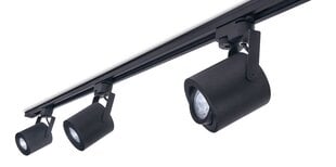 Светильник на рейку Steka Cubo set LED GU10 x3 + кабель для рейки 1,5 м - черный цена и информация | Потолочные светильники | pigu.lt