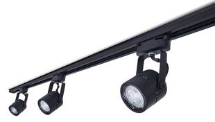 Светильник на рейку Steka Violet LED GU10 x3 + шинопровод 1,5м комплект - Черный цена и информация | Потолочные светильники | pigu.lt