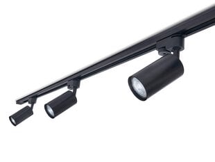 Steka Lite set LED GU10 x3 светильник на рейку + кабель для рейки 1,5 м - черный цена и информация | Потолочные светильники | pigu.lt