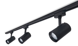 Светильник на рейку Steka Ductus kit Black LED GU10 x3 + 1,5м кабель для рейки цена и информация | Потолочные светильники | pigu.lt