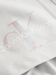  Calvin Klein Jeans брюки для женщин Diffused Monologo Jog Lunar Rock, 560077643, белые цена и информация | Брюки | pigu.lt
