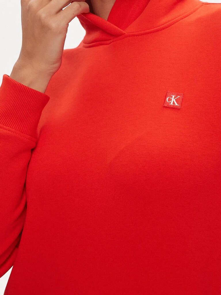 Calvin Klein Jeans bluzonas moterims Embro Badge Regular Fiery J20J223227XA7 560077554, raudonas kaina ir informacija | Džemperiai moterims | pigu.lt