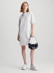 Calvin Klein Jeans платье для женщин Plated Loose Sweater Lunar Rock 560077671, белое цена и информация | Платья | pigu.lt