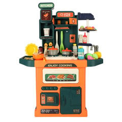 Medinė virtuvėlė su priedais Ikonk, įvairių spalvų, 74.5x56x23 cm kaina ir informacija | Žaislai mergaitėms | pigu.lt
