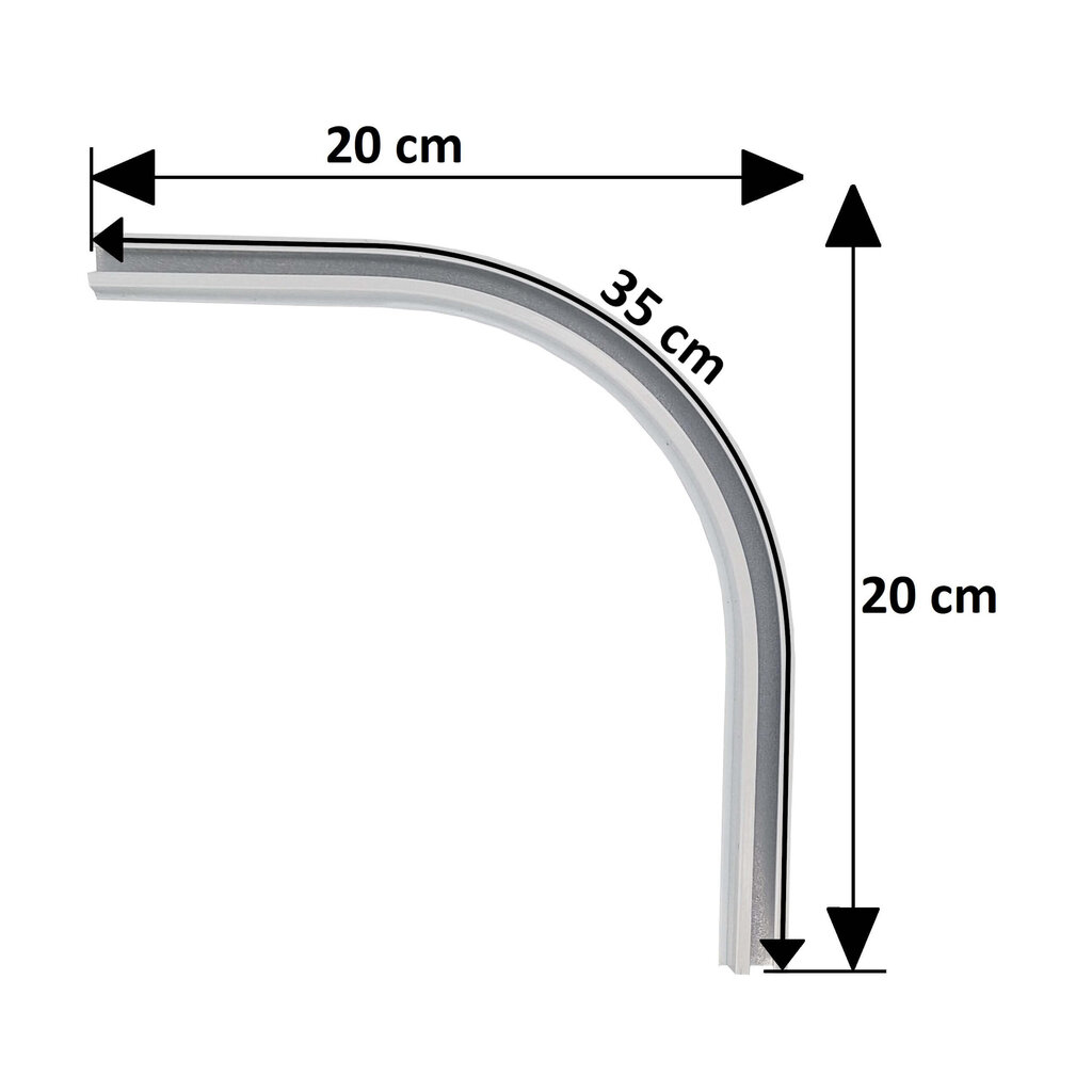 Lubinio karnizo lankas 35 cm kaina ir informacija | Karnizai | pigu.lt