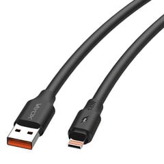 Кабель USB - lightning 120W 3A 1м быстрая линия черный VA0120 Vayox цена и информация | Кабели и провода | pigu.lt