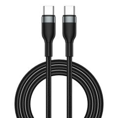 WIWU cable Wi-C017 USB-C - USB-C 100W black цена и информация | Кабели для телефонов | pigu.lt