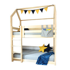 Dviaukštė lova Naomi, 90x190 cm, ruda kaina ir informacija | Vaikiškos lovos | pigu.lt
