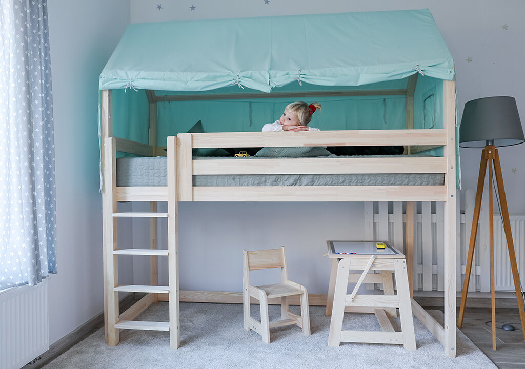 Lova Luke, 90x160 cm, ruda kaina ir informacija | Vaikiškos lovos | pigu.lt